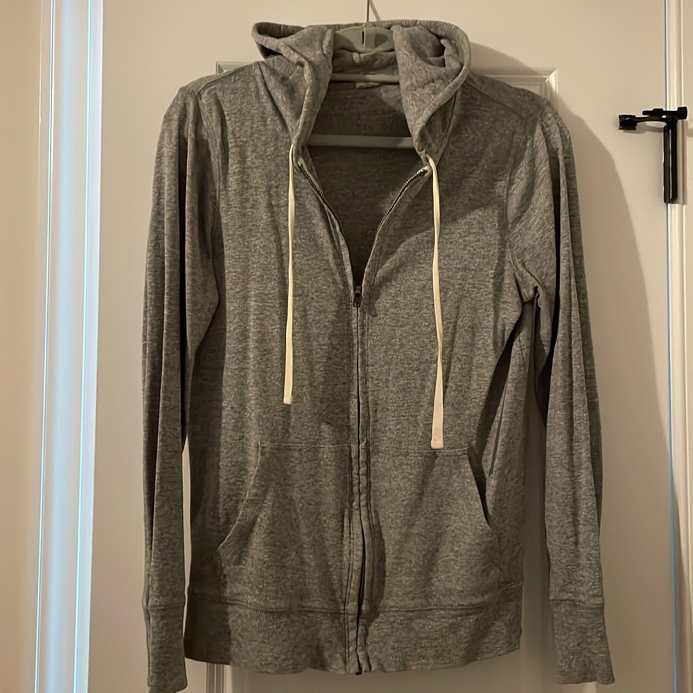 J Crew gray full zip hoodie